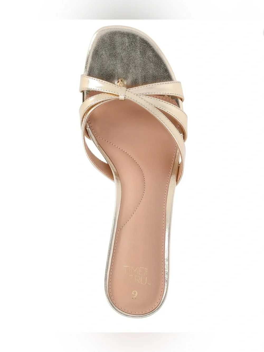 Time and Tru Women's Kitten Heel Mule Sandals size 9